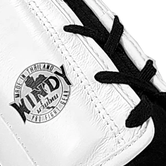 Windy Lace-Up pro boxing gloves BGL white Authenticity Seal