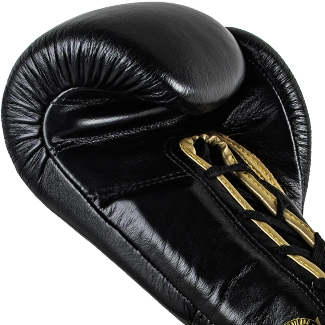 Windy Lace Up Glove Black Gold Inside View