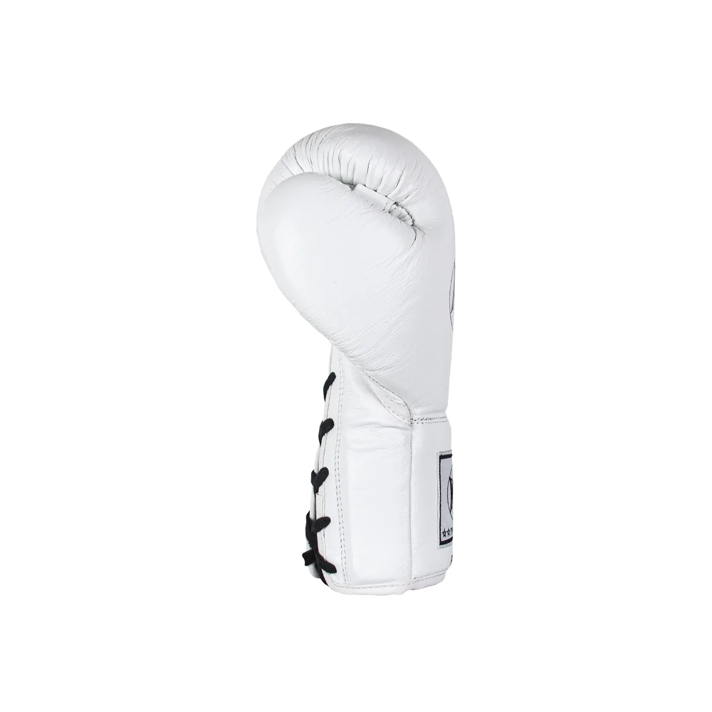 Windy Lace Up Gloves White - left side