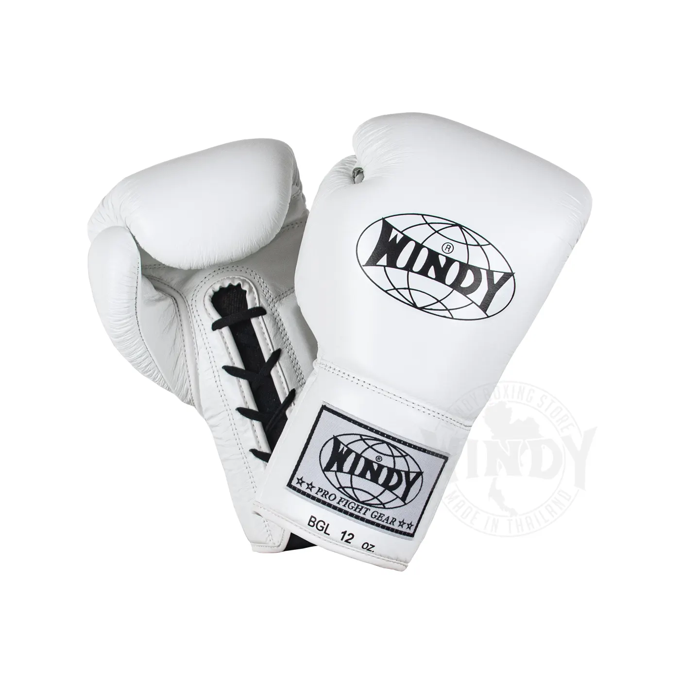 Windy Lace Up Gloves White