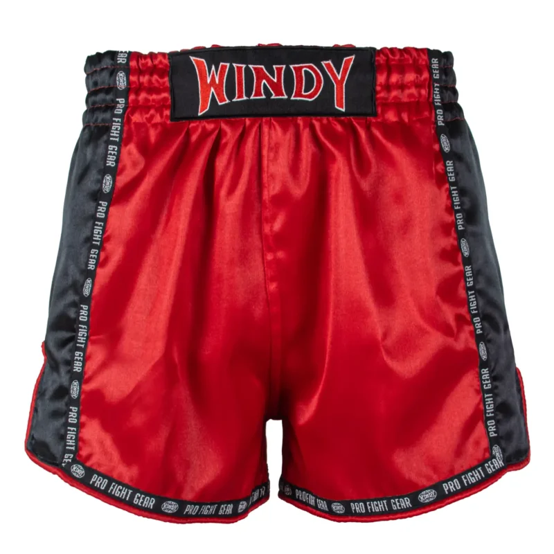 Windy Muay Thai Shorts Black Red